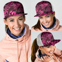 Humpback Whale Matariki New Zealand Mesh Trucker Cap NZ Maori Paikea Poutama Luxury Pink LT14 - Polynesian Pride