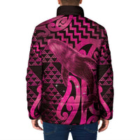 Humpback Whale Matariki New Zealand Padded Jacket NZ Maori Paikea Poutama Luxury Pink LT14 - Polynesian Pride