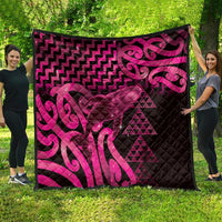 Humpback Whale Matariki New Zealand Quilt NZ Maori Paikea Poutama Luxury Pink LT14 - Polynesian Pride