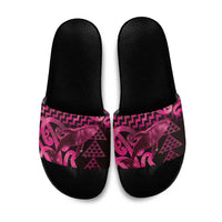 Humpback Whale Matariki New Zealand Slide Sandals NZ Maori Paikea Poutama Luxury Pink LT14 Pink - Polynesian Pride