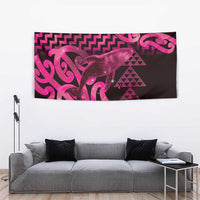Humpback Whale Matariki New Zealand Tapestry NZ Maori Paikea Poutama Luxury Pink LT14 - Polynesian Pride