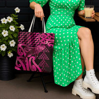 Humpback Whale Matariki New Zealand Tote Bag NZ Maori Paikea Poutama Luxury Pink