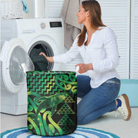 Humpback Whale Matariki New Zealand Laundry Basket NZ Maori Paikea Poutama Luxury Green LT14 - Polynesian Pride