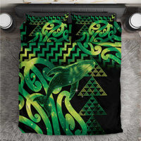 Humpback Whale Matariki New Zealand Bedding Set NZ Maori Paikea Poutama Luxury Green LT14 Green - Polynesian Pride
