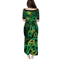 Humpback Whale Matariki New Zealand Puletasi NZ Maori Paikea Poutama Luxury Green LT14 - Polynesian Pride