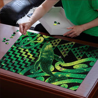 Humpback Whale Matariki New Zealand Puzzle NZ Maori Paikea Poutama Luxury Green LT14 - Polynesian Pride