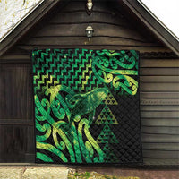 Humpback Whale Matariki New Zealand Quilt NZ Maori Paikea Poutama Luxury Green