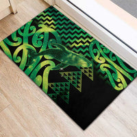 Humpback Whale Matariki New Zealand Rubber Doormat NZ Maori Paikea Poutama Luxury Green LT14 - Polynesian Pride