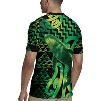 Humpback Whale Matariki New Zealand Rugby Jersey NZ Maori Paikea Poutama Luxury Green LT14 - Polynesian Pride