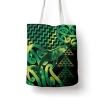 Humpback Whale Matariki New Zealand Tote Bag NZ Maori Paikea Poutama Luxury Green LT14 - Polynesian Pride