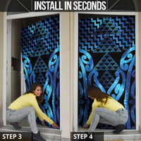 Taniko Motifs Matariki New Zealand Door Cover NZ Niho Taniwha Poutama LT14 - Polynesian Pride