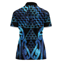 Taniko Motifs Matariki New Zealand Women Polo Shirt NZ Niho Taniwha Poutama