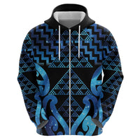 Taniko Motifs Matariki New Zealand Zip Hoodie NZ Niho Taniwha Poutama LT14 - Polynesian Pride