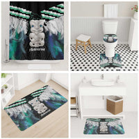 Aotearoa Korowai Motif Bathroom Set Hei Tiki Poutama Maori Pattern - Polynesian Pride