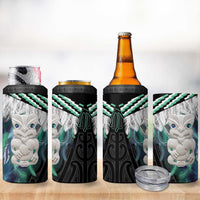 Aotearoa Korowai Motif 4 in 1 Can Cooler Tumbler Hei Tiki Poutama Maori Pattern LT14 - Polynesian Pride