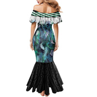 Aotearoa Korowai Motif Family Matching Mermaid Dress and Hawaiian Shirt Hei Tiki Poutama Maori Pattern LT14 - Polynesian Pride