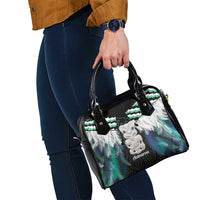 Aotearoa Korowai Motif Shoulder Handbag Hei Tiki Poutama Maori Pattern LT14 - Polynesian Pride