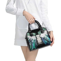 Aotearoa Korowai Motif Shoulder Handbag Hei Tiki Poutama Maori Pattern LT14 - Polynesian Pride