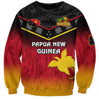 Papua New Guinea Rugby Sweatshirt PNG Hunters Polynesian Black LT14 Unisex Black - Polynesian Pride