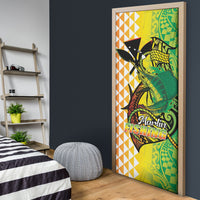 Hawaii Blue Marlin Fishing Door Cover Hawaiian Kanaka Kakau Reggae LT14 - Polynesian Pride