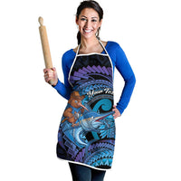 Personalised Blue Marlin Fishing New Zealand Apron NZ Kiwi Cowboy Born To Fish LT14 - Polynesian Pride