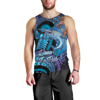 Personalised Blue Marlin Fishing New Zealand Men Tank Top NZ Kiwi Cowboy Born To Fish