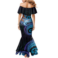 Personalised Blue Marlin Fishing New Zealand Mermaid Dress NZ Kiwi Cowboy Born To Fish LT14 - Polynesian Pride