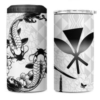 Japan And Hawaii 4 in 1 Can Cooler Tumbler Sakura Koi Fish Hawaiian Lei Kanaka - Polynesian Pride