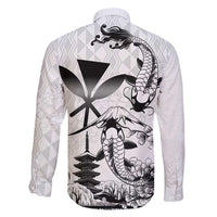 Japan And Hawaii Family Matching Off Shoulder Short Dress and Hawaiian Shirt Sakura Koi Fish Hawaiian Lei Kanaka - Polynesian Pride