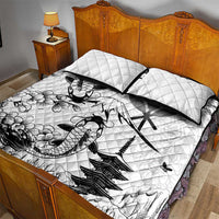 Japan And Hawaii Quilt Bed Set Sakura Koi Fish Hawaiian Lei Kanaka - Polynesian Pride