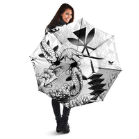Japan And Hawaii Umbrella Sakura Koi Fish Hawaiian Lei Kanaka - Polynesian Pride