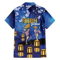 Japan Obon Festival Family Matching Puletasi and Hawaiian Shirt Sakura Lanterns With Bon Dance - Polynesian Pride