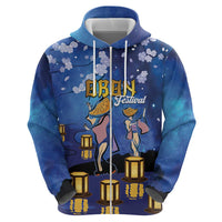 Japan Obon Festival Hoodie Sakura Lanterns With Bon Dance - Polynesian Pride