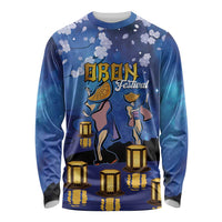 Japan Obon Festival Long Sleeve Shirt Sakura Lanterns With Bon Dance - Polynesian Pride