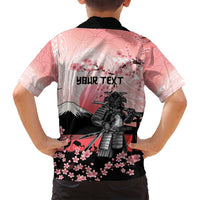 Personalised Japan Samurai Warrior Family Matching Summer Maxi Dress and Hawaiian Shirt Japanese Cherry Blossom Polynesian Pattern LT14 - Polynesian Pride