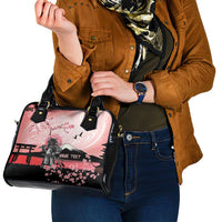 Personalised Japan Samurai Warrior Shoulder Handbag Japanese Cherry Blossom Polynesian Pattern LT14 - Polynesian Pride
