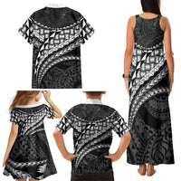 Hawaii Lauhala Tattoo Family Matching Tank Maxi Dress and Hawaiian Shirt Hawaiian Hala Leaf Weaving