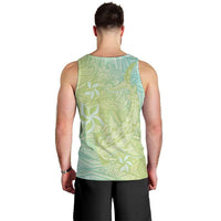 Baby Green Gradient Polynesia Men Tank Top Hawaiian Tribal Hammerhead Shark Tattoo