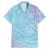 Baby Blue Gradient Polynesia Family Matching Mermaid Dress and Hawaiian Shirt Hawaiian Tribal Hammerhead Shark Tattoo