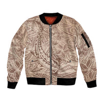 Pink Gradient Polynesia Sleeve Zip Bomber Jacket Hawaiian Tribal Hammerhead Shark Tattoo