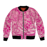 Beige Gradient Polynesia Bomber Jacket Hawaiian Tribal Hammerhead Shark Tattoo