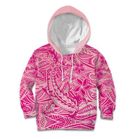 Beige Gradient Polynesia Kid Hoodie Hawaiian Tribal Hammerhead Shark Tattoo