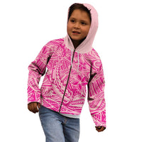 Beige Gradient Polynesia Kid Hoodie Hawaiian Tribal Hammerhead Shark Tattoo