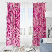 Beige Gradient Polynesia Window Curtain Hawaiian Tribal Hammerhead Shark Tattoo