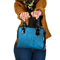 Blue Gradient Polynesia Shoulder Handbag Hawaiian Tribal Hammerhead Shark Tattoo LT14 One Size Blue - Polynesian Pride