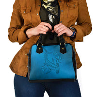Blue Gradient Polynesia Shoulder Handbag Hawaiian Tribal Hammerhead Shark Tattoo LT14 - Polynesian Pride
