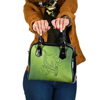 Green Gradient Polynesia Shoulder Handbag Hawaiian Tribal Hammerhead Shark Tattoo LT14 One Size Green - Polynesian Pride