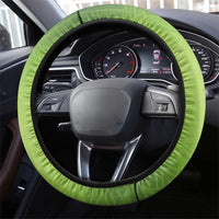 Green Gradient Polynesia Steering Wheel Cover Hawaiian Tribal Hammerhead Shark Tattoo