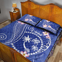 FSM Chuuk Constitution Day Quilt Bed Set Frangipani Flowers Polynesian Curves Style