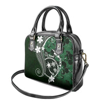 FSM Chuuk Shoulder Handbag Turtle Tropical Flowers Polynesian - Green LT14 - Polynesian Pride